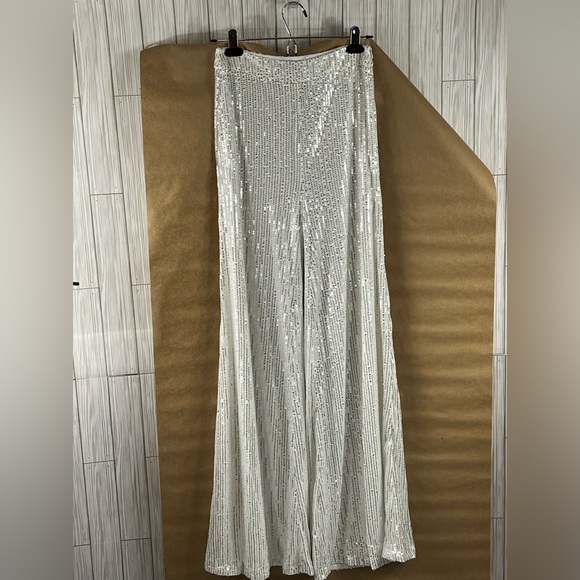 Clothes White Top with Sequined Slacks - Picture 7 of 11